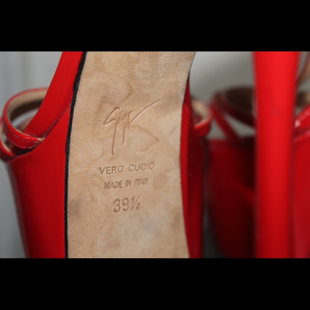 Red Giuseppe Zanotti “Sasha” Platform Heels sz39.5 - Picture 7 of 8